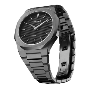 Buy Shop D1 Milano Ultra Thin Black Dial Gray Steel Strap Watch for Men - D1-UTBJ15 USA Online