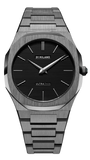 Buy Shop D1 Milano Ultra Thin Black Dial Gray Steel Strap Watch for Men - D1-UTBJ15 USA Online