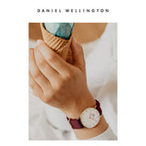 Buy Shop Daniel Wellington Roselyn 3A Petite White Dial Red NATO Strap Watch For Women - DW00100293 USA Online