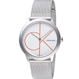 Buy Shop Calvin Klein Minimal White Dial Silver Mesh Bracelet Watch for Women - K3M52152 USA Online