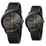 Buy Shop Calvin Klein Minimal Black Dial Black Mesh Bracelet Watch for Women - K3M224X1 USA Online