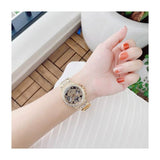 Buy Shop Guess Moonlight Diamonds Gold Dial Gold Steel Strap Watch for Women - GW0320L5 USA Online