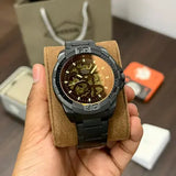 Buy Shop Fossil Bronson Automatic Skeleton Black Dial Black Steel Strap Watch for Men - ME3256 USA Online
