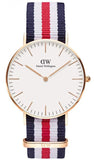 Buy Shop Daniel Wellington Classic Canterbury White Dial Two Tone NATO Strap Watch For Women - DW00100030 USA Online