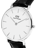 Buy Shop Daniel Wellington Classic Petite Reading White Dial Black Leather Strap Watch For Women - DW00100241 USA Online