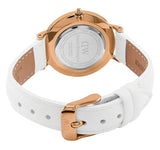 Buy Shop Daniel Wellington Classic Petite Bondi Black Dial White Leather Strap Watch For Women - DW00100285 USA Online