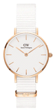 Buy Shop Daniel Wellington Petite Dover Quartz White Dial White NATO Strap Watch For Women - DW001000313 USA Online