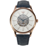 Buy Shop Emporio Armani Meccanico Automatic White Dial Blue Leather Strap Watch For Men - AR1947 USA Online