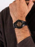Buy Shop Fossil Neutra Automatic Skeleton Black Dial Black Steel Strap Watch for Men - ME3183 USA Online