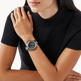 Buy Shop Michael Kors Everest Chronograph Black Dial Grey Steel Strap Watch For Women - MK6974 USA Online