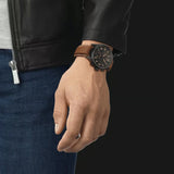 Buy Shop Tissot Chrono XL Quartz Black Dial Brown Leather Strap Watch For Men - T116.617.36.052.03 USA Online