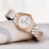 Buy Shop Tissot Le Locle Automatic Small Lady Silver Dial Two Tone Steel Strap Watch For Women - T41.2.183.33 USA Online