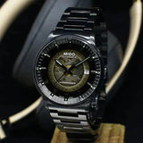 Mido Commander II Automatic Gradient Black Dial Black Steel Strap Watch For Men - M021.407.33.411.00