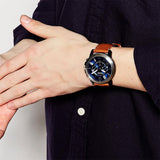 Buy Shop Fossil Grant Chronograph Blue Dial Brown Leather Strap Watch for Men - FS5151 USA Online