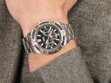 Buy Shop Fossil Garrett Chronograph Green Dial Two Tone Steel Strap Watch for Men - FS5622 USA Online