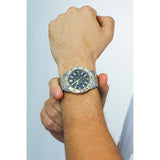 Buy Shop Fossil Garrett Analog Black Dial Two Tone Steel Strap Watch for Men - FS5771 USA Online