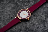 Buy Shop Emporio Armani Gianni T Bar Crystals Maroon Dial Maroon Leather Strap Watch for Women - AR11487 USA Online