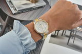 Buy Shop Fossil Neutra Chronograph Mother of Pearl White Dial Two Tone Steel Strap Watch for Women - ES5216 USA Online