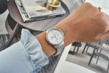 Buy Shop Fossil Neutra Chronograph Silver Dial Silver Steel Strap Watch for Women - ES5217 USA Online