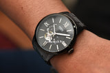 Buy Shop Fossil Townsman Multi Function Mechanical Black Dial Black Steel Strap Watch for Men - ME3062 USA Online