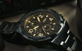Buy Shop Fossil Bronson Chronograph Black Dial Black Steel Strap Watch for Men - FS5712 USA Online