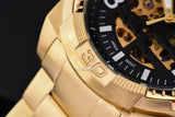 Buy Shop Fossil Bronson Automatic Skeleton Black Dial Gold Steel Strap Watch for Men - ME3257 USA Online