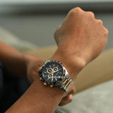 Buy Shop Michael Kors Layton Chronograph Black Dial Two Tone Steel Strap Watch For Men - MK8913 USA Online
