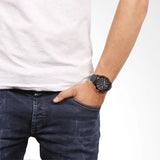 Buy Shop Fossil Grant Chronograph Black Dial Blue Leather Strap Watch for Men - FS5061 USA Online