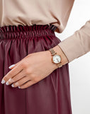 Buy Shop Emporio Armani Gianni T-Bar Mother of Pearl Dial Rose Gold Steel Strap Watch For Women - AR11316 USA Online