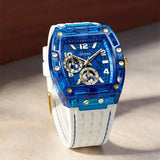 Buy Shop Guess Phoenix Analog Blue Dial White Silicone Strap Watch For Men - GE0499G6 USA Online
