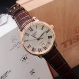 Tissot T Classic Carson Premium White Dial Brown Leather Strap Watch for Women - T122.207.36.033.00