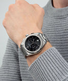 Buy Shop Emporio Armani Federico Chronograph Black Dial Silver Steel Strap Watch For Men - AR11560 USA Online