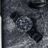 Buy Shop Emporio Armani Meccanico Automatic Black Dial Black Steel Strap Watch For Men - AR60054 USA Online