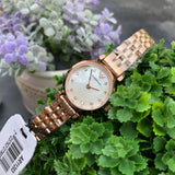Buy Shop Emporio Armani Gianni T-Bar Mother of Pearl Dial Rose Gold Steel Strap Watch For Women - AR11203 USA Online