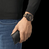 Buy Shop Tissot Supersport Chrono Black Dial Beige Nylon Strap Watch For Men - T125.617.37.051.01 USA Online