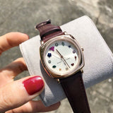 Buy Shop Marc Jacobs Mandy White Dial Brown Leather Strap Watch for Women - MJ1598 USA Online