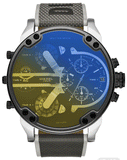 Buy Shop Diesel Mr. Daddy 2.0 Chronograph Black Dial Grey Nylon Strap Watch For Men - DZ7429 USA Online