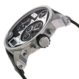 Buy Shop Diesel Mr Daddy Chronograph White Dial Black Leather Strap Watch For Men - DZ7125 USA Online