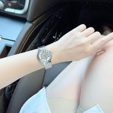 Buy Shop Guess Madison Diamonds Silver Dial Silver Steel Strap Watch for Women - W0637L1 USA Online