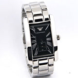 Buy Shop Emporio Armani Classic Black Dial Silver Stainless Steel Strap Watch For Men - AR0156 USA Online