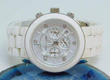 Buy Shop Michael Kors Oversize White Dial White Steel Strap Watch for Men - MK8108 USA Online