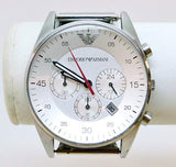 Buy Shop Emporio Armani Sport Chronograph White Dial White Silicone Strap Watch For Men - AR5859 USA Online