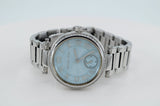 Buy Shop Michael Kors Skylar Quartz Blue Dial Silver Steel Strap Watch For Women - MK5988 USA Online