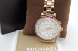 Buy Shop Michael Kors Sofie White Dial Rose Gold Steel Strap Watch For Women - MK6577 USA Online