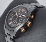 Buy Shop Emporio Armani Chronograph Black Ceramic Stainless Steel Dial Watch For Women - AR1411 USA Online