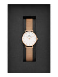 Buy Shop Daniel Wellington Classic Petite White Dial Rose Gold Mesh Bracelet Watch For Women - DW00100219 USA Online
