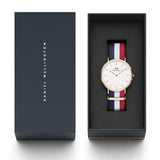 Buy Shop Daniel Wellington Classic Cambridge White Dial Two Tone NATO Strap Watch For Men - DW00100003 USA Online