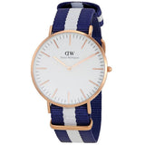 Buy Shop Daniel Wellington Classic Glasgow White Dial Two Tone NATO Strap Watch for Men - DW00100004 USA Online