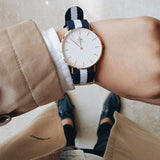 Buy Shop Daniel Wellington Classic Glasgow White Dial Two Tone NATO Strap Watch for Men - DW00100004 USA Online