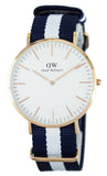 Buy Shop Daniel Wellington Classic Glasgow White Dial Two Tone NATO Strap Watch for Men - DW00100004 USA Online
